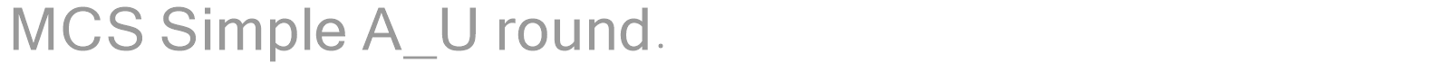 MCS Simple A_U round. font preview